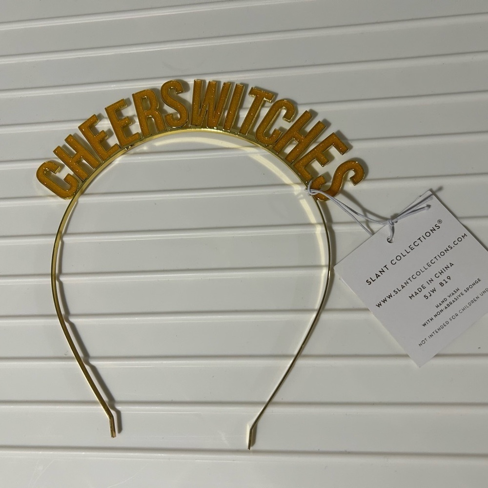 Gold 'Cheers Witches' Headband NWT